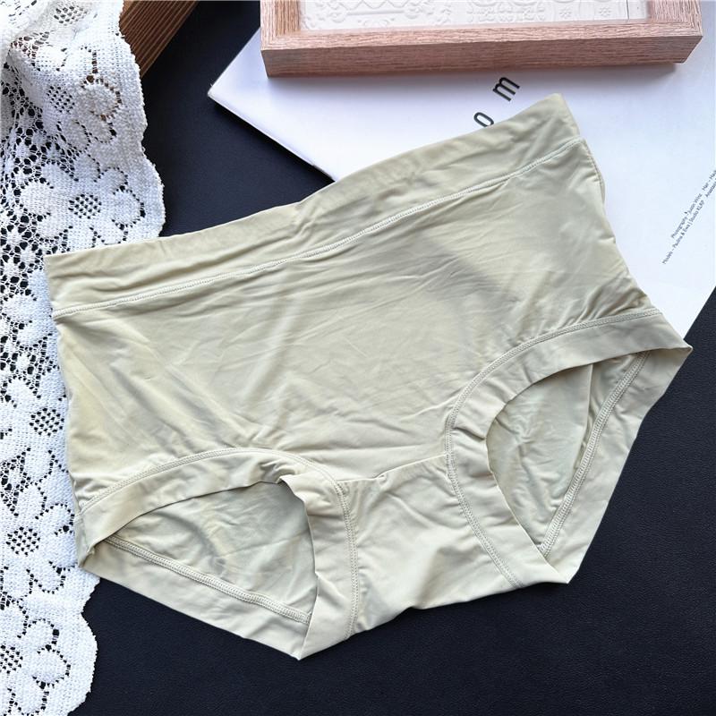 9908 Mid-Waist Ice Silk Women's Underwear - Solid Colors
