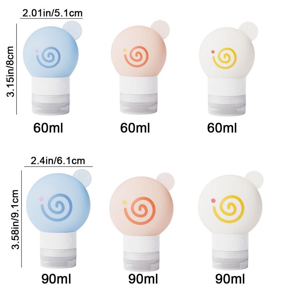 3Pcs 60ml/90ml Travel Bottles Squeezable Leakproof Hand Soap Dispenser Refillable Reusable Lotion Container Bathroom