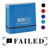 Printtoo Failed Self Inking Rubber Stamp Pre-Inked Office Stamp- Home Office Business Stationery, Black- 42 x 9