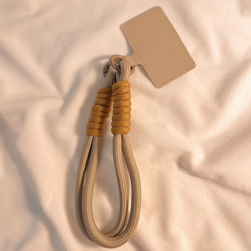 Šňůrka na šňůrku na mobilní telefon ve stylu Ins Jednobarevná protiztrátová Krátký přívěsek na zápěstí Závěsný popruh Lano s rozpěrkou