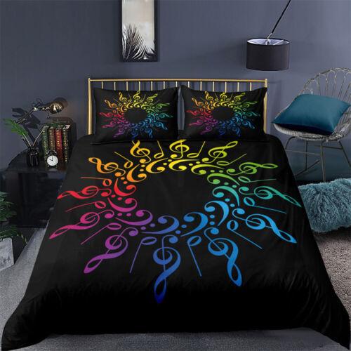 Musiknoten Bettdecke Bettbezug Set Einzel-/Doppel-/Queen-/King-Size Bettwäsche