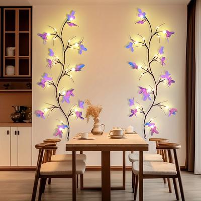 Butterfly Branch LED String Lights, USB Powered with 8 Lighting Modes for Indoor Room,Wall Decoration Willow Vine Light