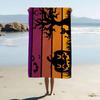 Retro Halloween Witch Pumpkin Ghost Beach Swimming Towel Soft Absorbent Washcloth Children's Gifts For Kids Travel Camping Gym