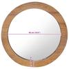Wall Mirror 60 Cm Teak Round