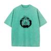 Premium Cotton Mans Short Sleeve Stylish Compass vintage Washed T Shirts Geek Tees Retro Gift ONeck Washed T Shirts