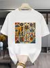 Unisex African Tribal Geometric Tshirt Vintage Ethnic Abstract Art Print Short Sleeve Tee Casual Streetwear Unisex Unisex Gift