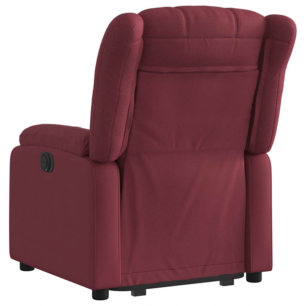 Recliner Chair with Rising Function Burgundy Fabric