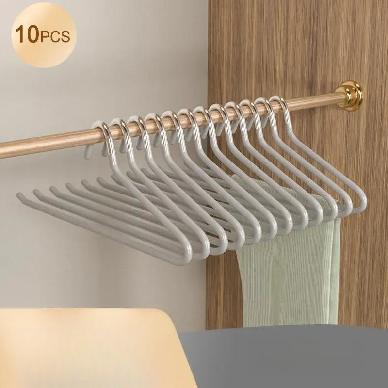 10PCS Goose Type Dip Plastic Pants Rack Wardrobe Dormitory Telescopic Z Type WOMEN S Clothes Rack Multi Layer Storage Pants Rack 1480₽