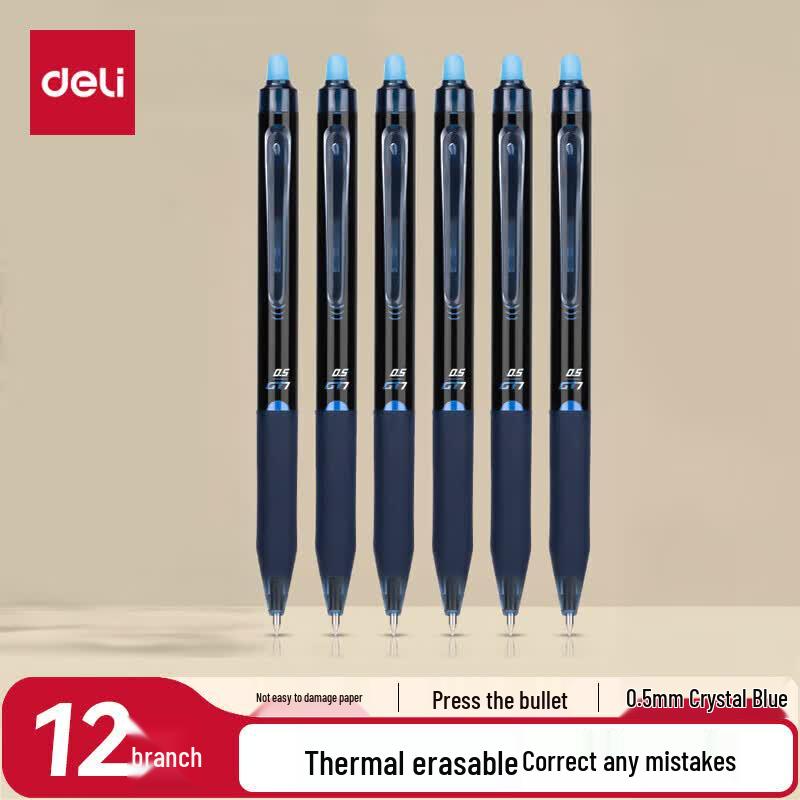 Deli Press-Action Erasable Gel Pen 0.5mm