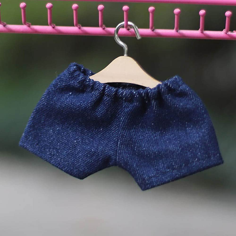 Niannyyhouse 15cm Plush Clothes: Hoodie, Jeans, Cotton Doll Clothes, Dress-Up (Black-2)