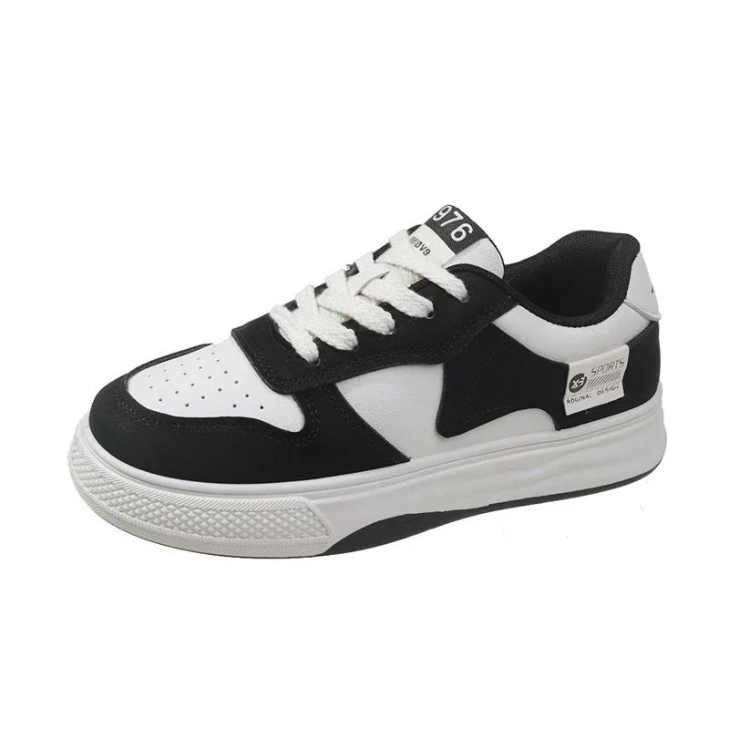 

Platform Sports Shoes Flat Female Sneakers Women Tennis Spring Casual Vulcanize Black Fashion Harajuku Thick-sole Sneakers Shoes 35