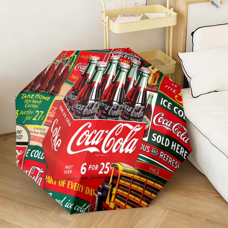 Christmas Gift Halloween Theme Bear Truck Coca Cola umbrella is suitable for all seasons, including home travel and outdoor activities Y3