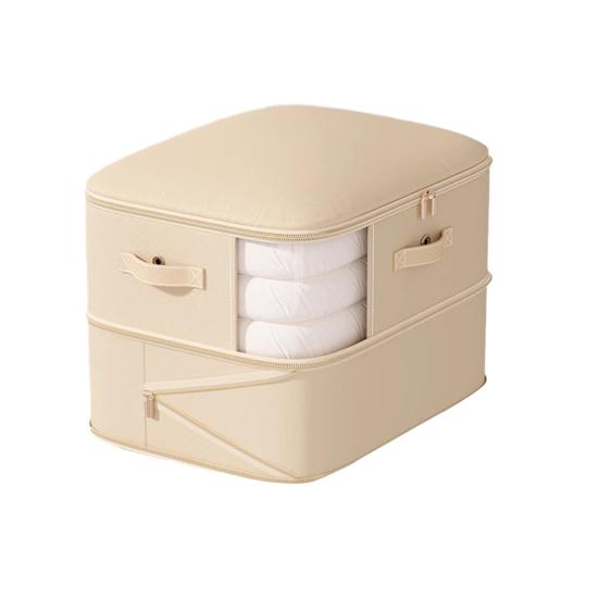 Comforter Storage Bag Zipper Compression Clear Window And Bag with Carry Handles Space Saver Organizer