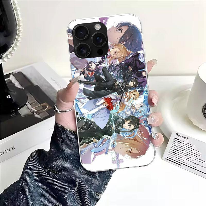 Anime Sword Art Online SAO Soft Phone Case For IPhone 11 17 Air 16E 16 Pro Max 15 + 14 Plus 13 Mini 12 Apple 7 SE 8 Fundas Coque