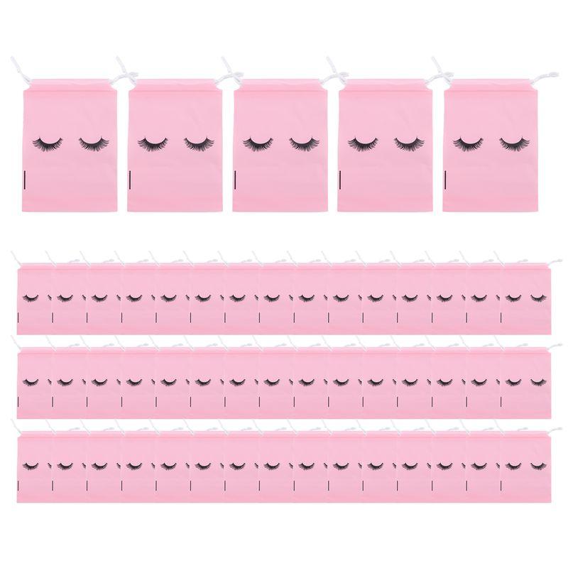 

M-Modern-50 Pieces Eyelash Aftercare Bags Plastic Makeup Bags Toiletry Makeup Pouch Cosmetic Travel With Drawstring