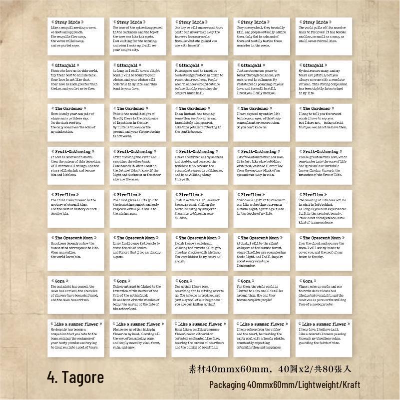 Twilight Retro Handschrift Tagebuch: Collage-Serie - Europäischer Stil, 8 Designs