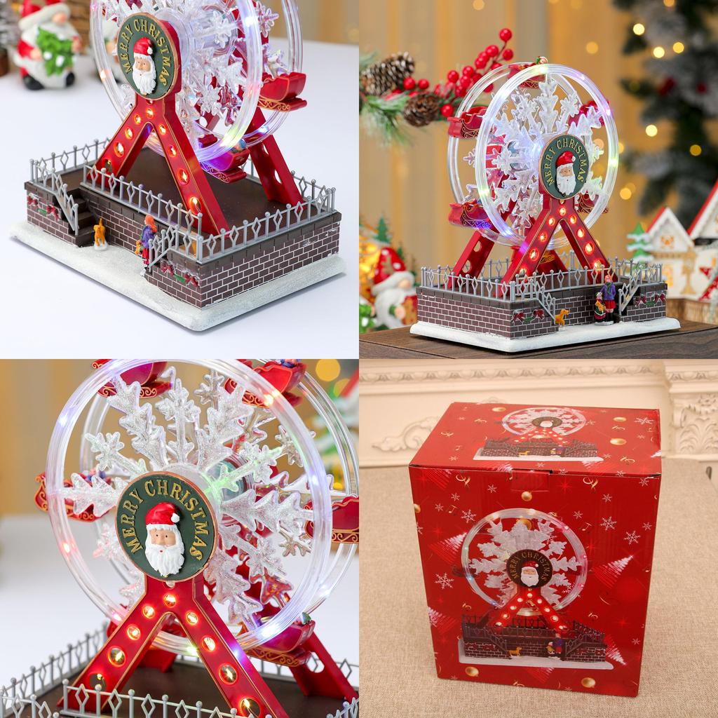 Santa Claus Themed Luminous Ferris Wheel Music Box