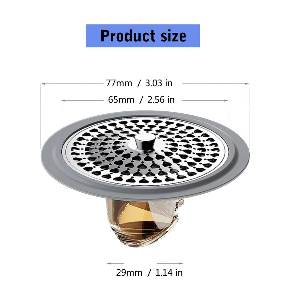 2Pcs Silicone Drain Backflow Preventer Anti Odor Drain Stop Temperature Resistant Drainer for Kitchen & Bathroom Sinks