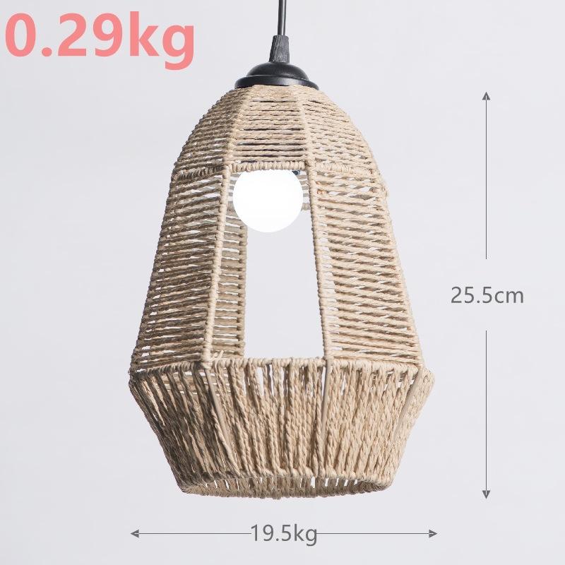Papierseil-Kronleuchter Neuer chinesischer Imitation-Rattan-Lampenschirm B&B-Restaurant Hot-Pot-Shop Kreative DIY-Beleuchtung Web-Beleuchtung Dekoration