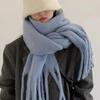 Plush Wool Scarf Mohair Long Shawl Retro Winter Cashmere Scarves  Women/Men