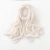 2025 Cashmere Women's Solid Color Knit Shawl: Hollowed-out Long Scarf and Neck Protector for Autumn/Winter