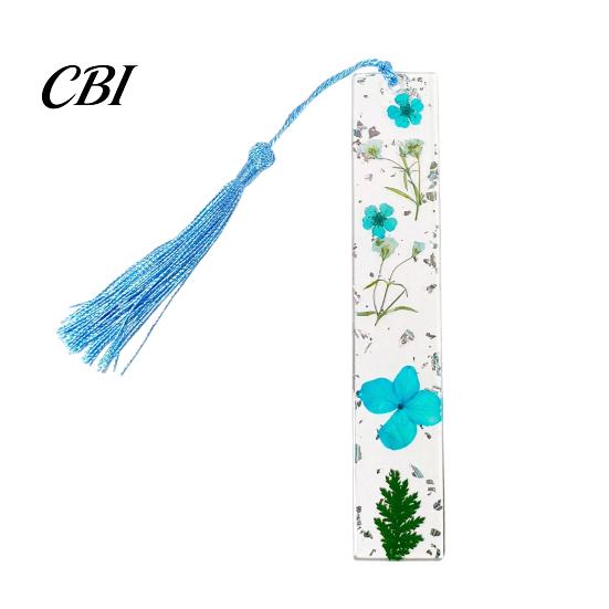 Unique Gift for Friends Dried Flower Resin Bookmarks with Tassels, Double-Sided Magnetic Durable Page Markers Book Lovers Friends, Pretty and Increase