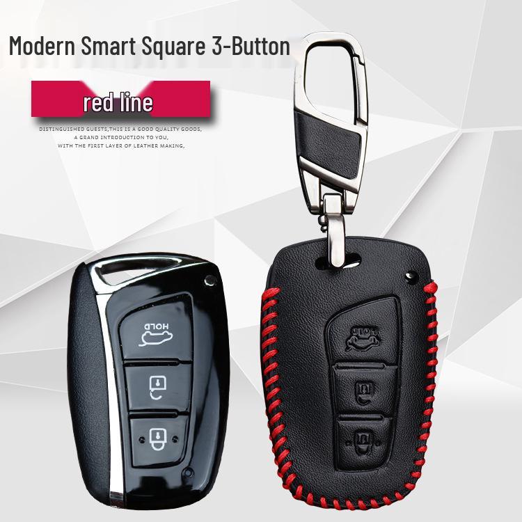 Genuine Leather Car Key Cover for Hyundai Mistra, Elantra, Tucson, IX35, IX25, Sonata 9, Verna
