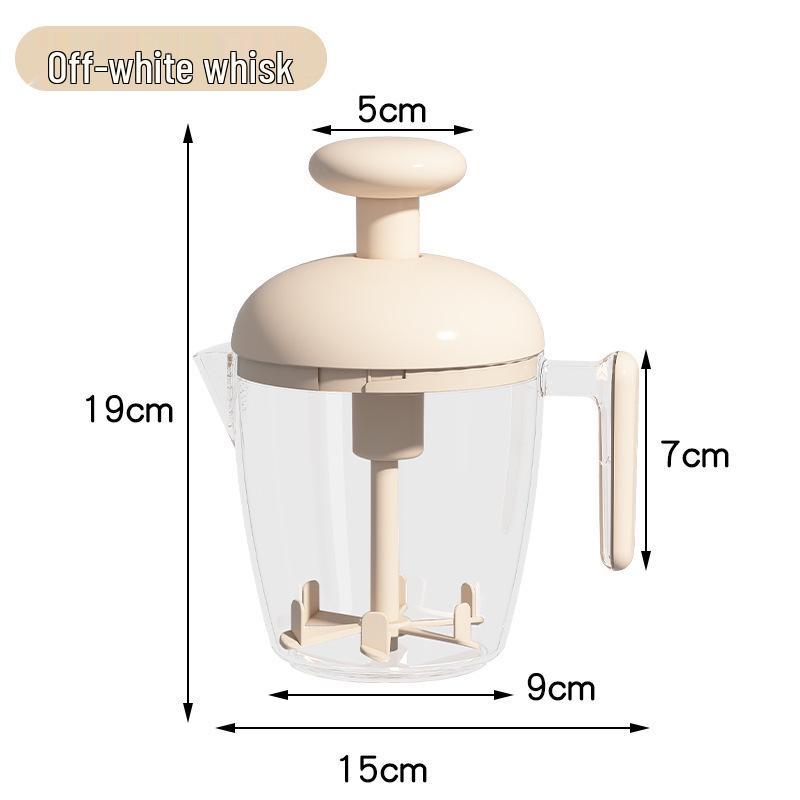 Multi-Functional Manual Egg Beater & Whipper with Large Capacity Cup
