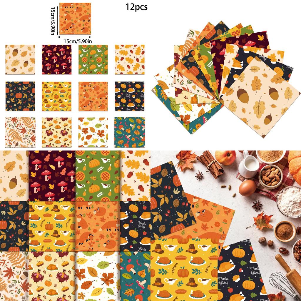 Autumn Harvest Gift Wrap Paper For Thanksgiving Party Supplies And Diy Projects