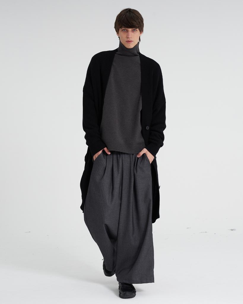 TENER Tnr Oversized Long Cardigan Black