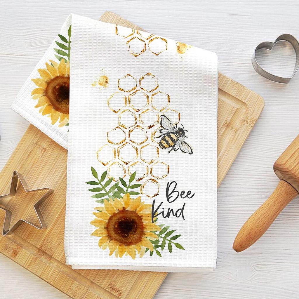 Dragonfly Kitchen Towels 24x14 Inch, Waffle Hand Towels for Kitchen Home Farmhouse Decor, Absorbent Microfiber Dish Cloth Tea Towel, Dragonfly Gifts