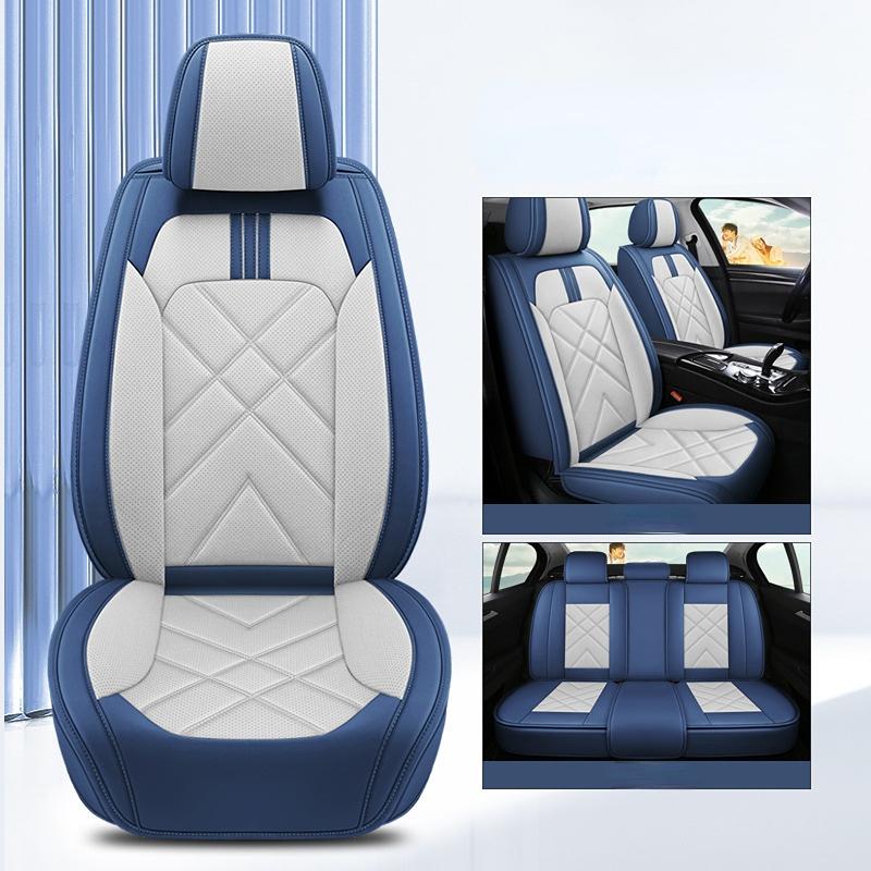5 Seats Car Seat Cover Set Universal PU Leather Seat Covers Interior Four Seasons Protector Mat Auto Chair Cover Cushion Car Accessories