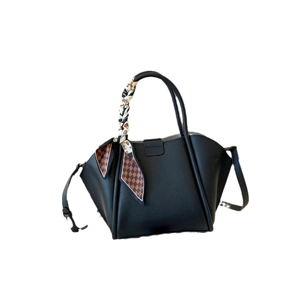 Rindsleder Schulter Damenhandtasche Große Kapazität Damenmode Einfache Tragetasche Praktische Pendlerhandtasche Mutter-Kind-Tasche