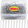 100/20pcs Metal U-Shaped Pegs Heavy Duty Floral Hooks Picks with Box for Climbing Plants Wreath Garden Foam Bouquet Arrangements