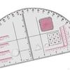 Acrylic Geographic Coordinate Ruler Transparent with Latitude and Degrees School Measuring for