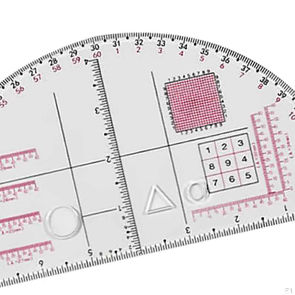Acrylic Geographic Coordinate Ruler Transparent with Latitude and Degrees School Measuring for