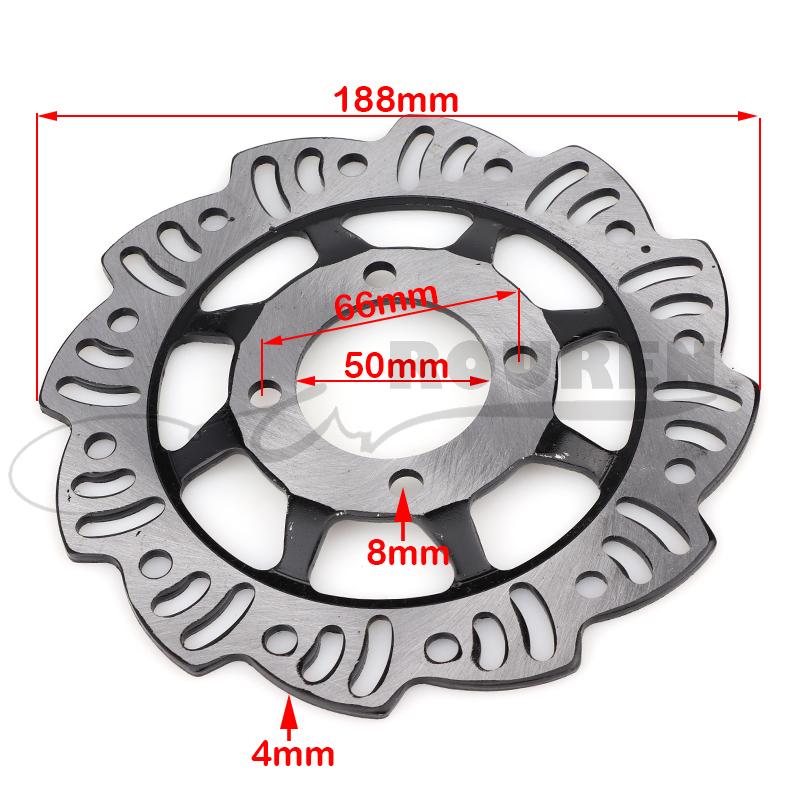 180mm 190mm 220mm 230mm Front Rear disc brake plate for Motorcycle KAYO BSE 125cc 140cc 160cc pocket dirt bike parts чёрный