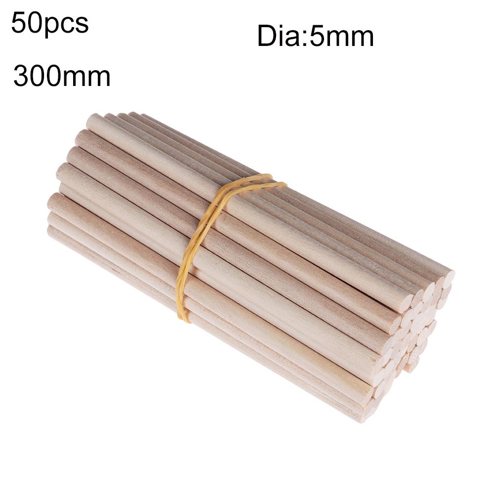 10/50 Peças Varetas de Madeira Redondas de Pinho Varetas de Contagem Brinquedos Educativos Cavilha Durável Para Construção de Modelo Marcenaria Artesanato DIY Ferramentas
