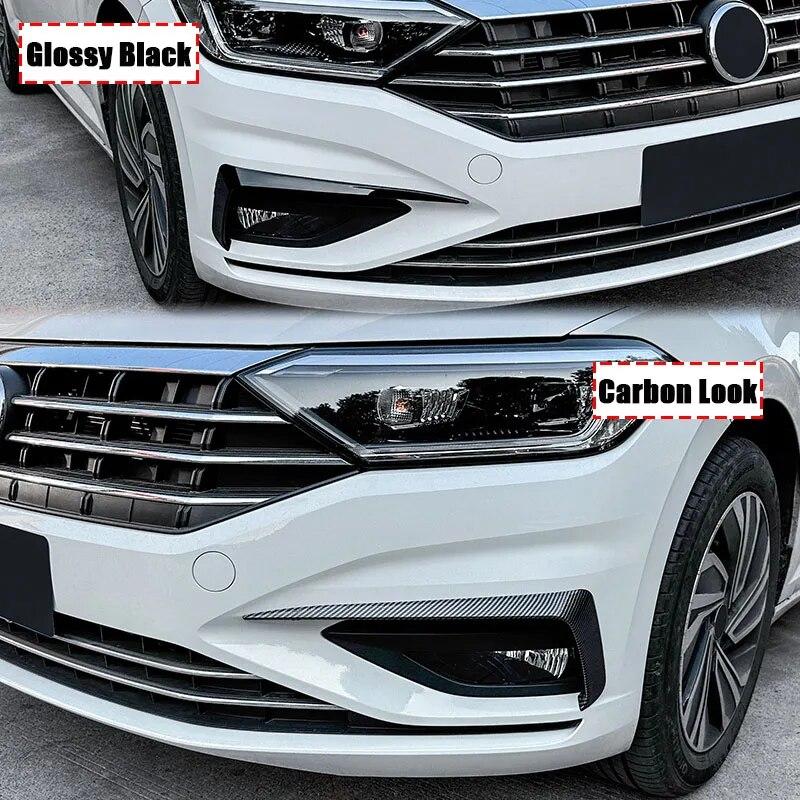 Fog Lamp Light Cover Trim Sticker Front  Bumper Side Vent Splitter Canards For Volkswagen VW Jetta MK7 - Car Accessories