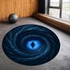 Printed Faux 3D Dragon Eye Round Rug Scary Printed Illusion Dragon Eye Design Creepy Dragon Lover Fantasy Floor Decor