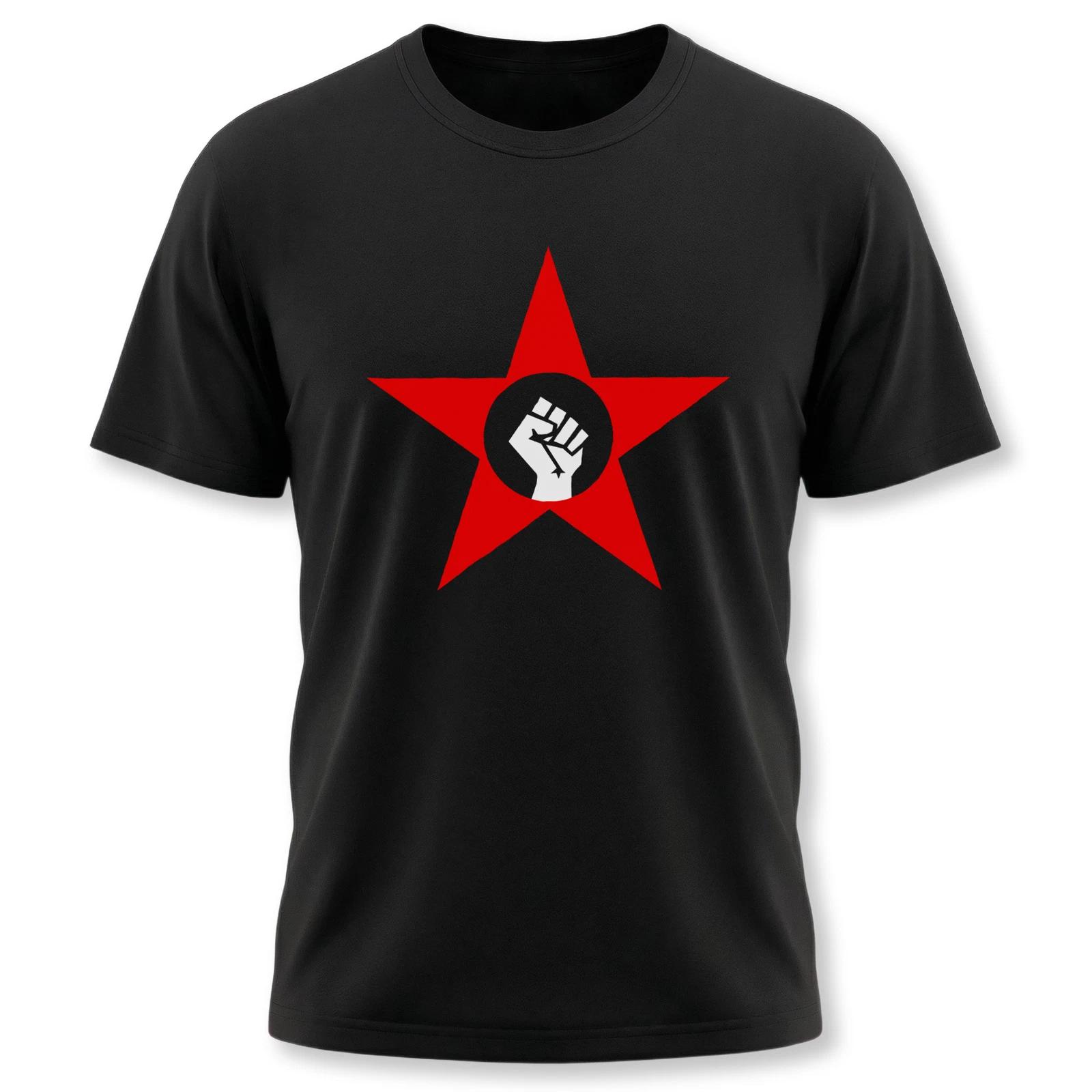 Socialist Fist Red Star T-Shirt | Revolution Activist Graphic Tee Shirt XXXXL