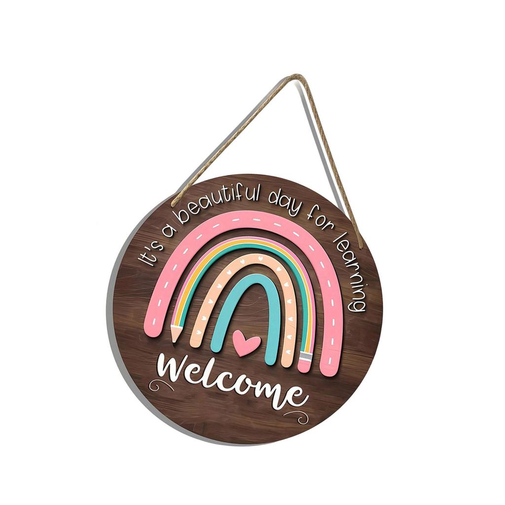 Personalized Classroom Door Sign Welcome Signs for Classroom Door Decorations Back To School Door Hanger Wreath Gift