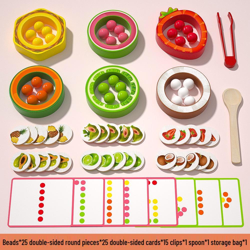 

Montessori Wooden Beads Toy: Arithmetic, Color Sorting & Hand-Eye Coordination for Early Education