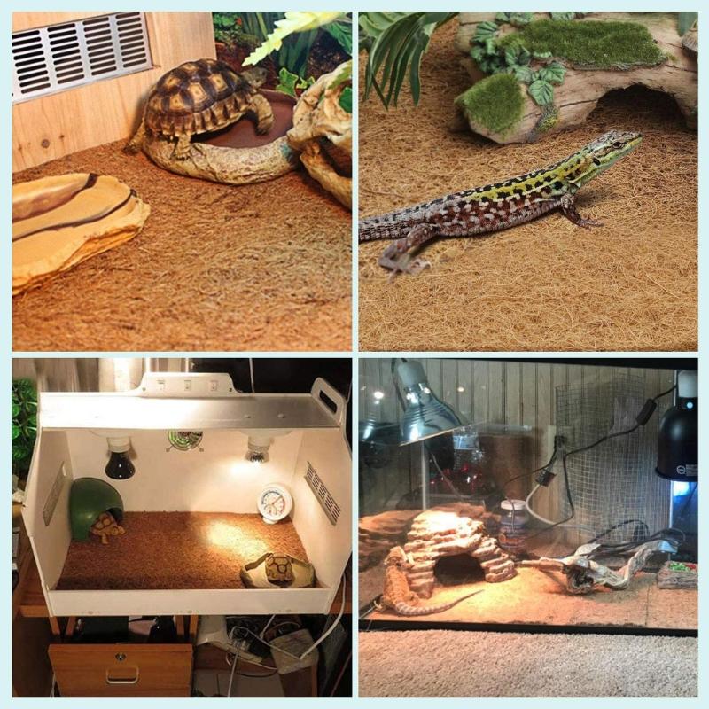 4pcs Pet Terrariums Moisturized Carpet Coconut Fiber Substrate Liner For Snake And Geckos Healthy Habitats Accessory