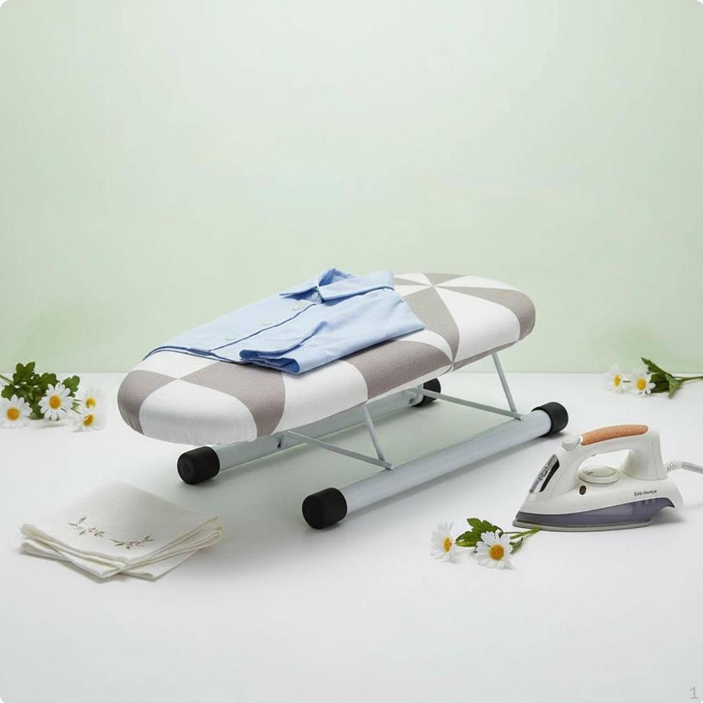 Sleeve Ironing Board Foldable Tabletop Space Saving Laundry Accessory for Students,