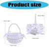Decorative Pearls Embellished Storage Basket With Golden Edges for Wedding Reception Party Decorations