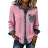 Chaqueta tipo cárdigan de manga larga de mezclilla con patchwork de punto para mujer