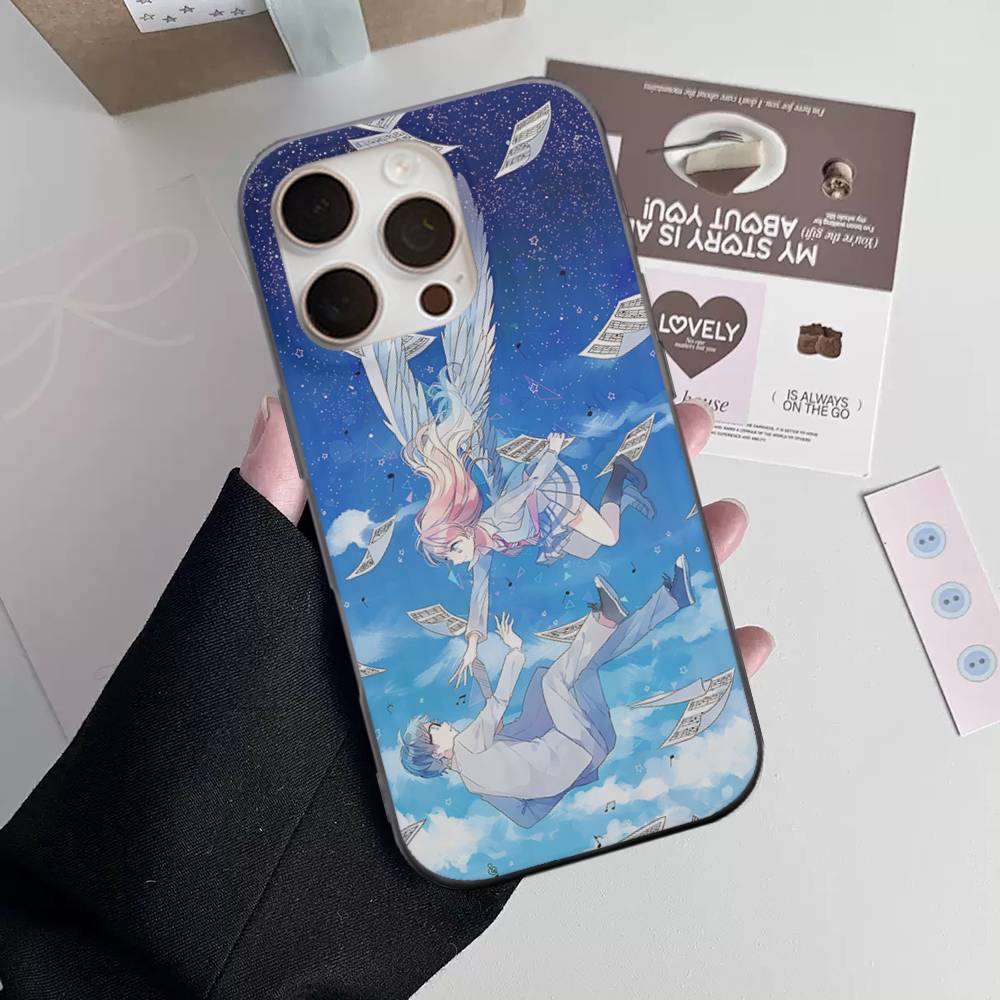 Your Lie In April For IPhone 17 16 15 11 12 13 14 Pro Max Plus Pro Corrugated Translucent Back Phone Cover