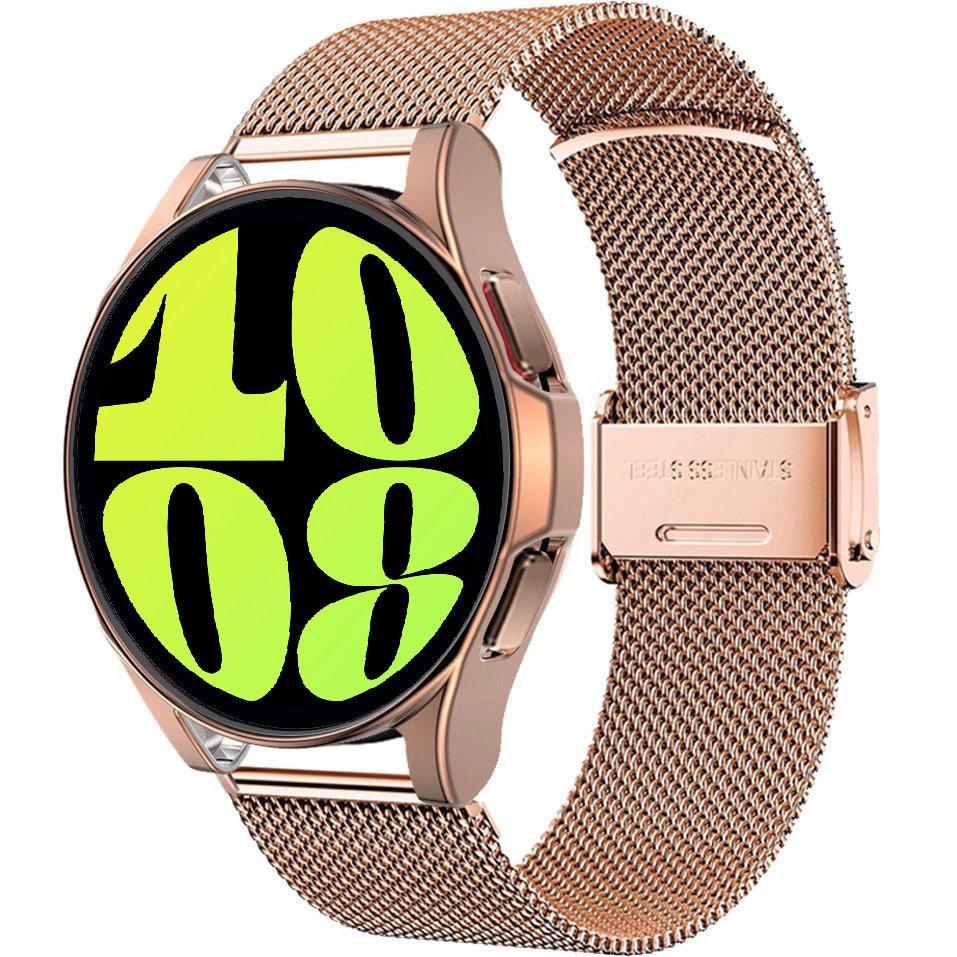 Bracelet + Case with Screen Protector for Samsung Galaxy Watch 6 40mm, Rose Gold