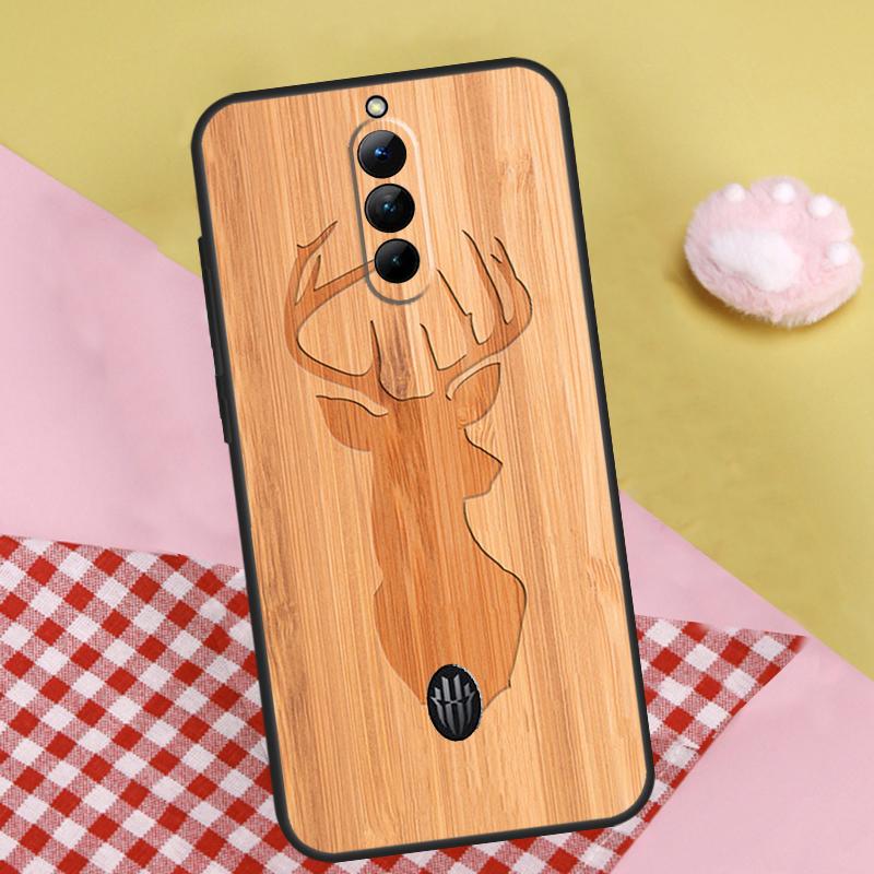 Wolf Bike Butterfly Wood Case For ZTE Nubia Red Magic 10 Air 6S 7S 7 Pro RedMagic 10S 9S 8S 8 9 10 11 Pro Plus Cover